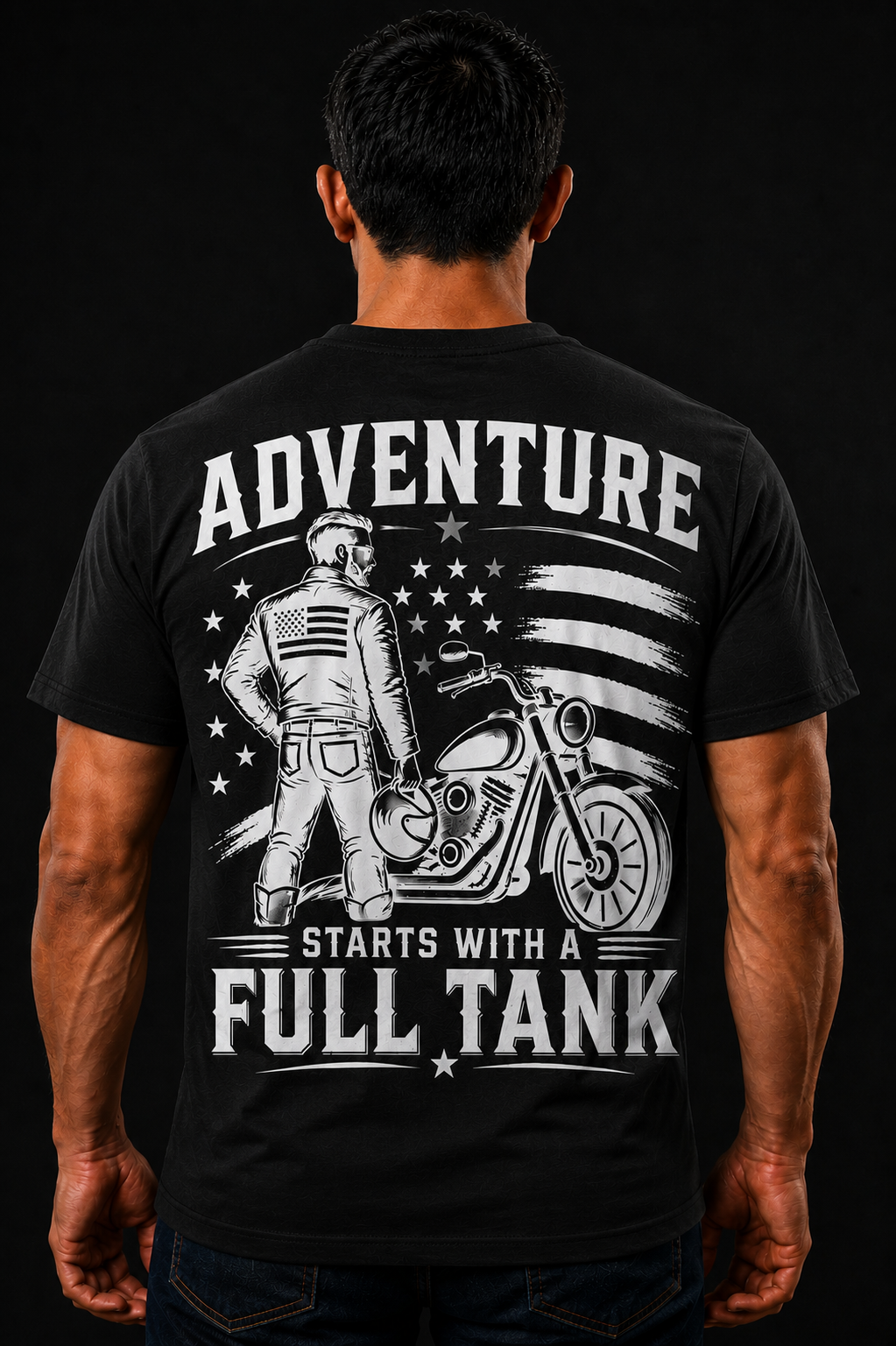 Men's Short Sleeve Tee - Adventure Starts with a Full Tank