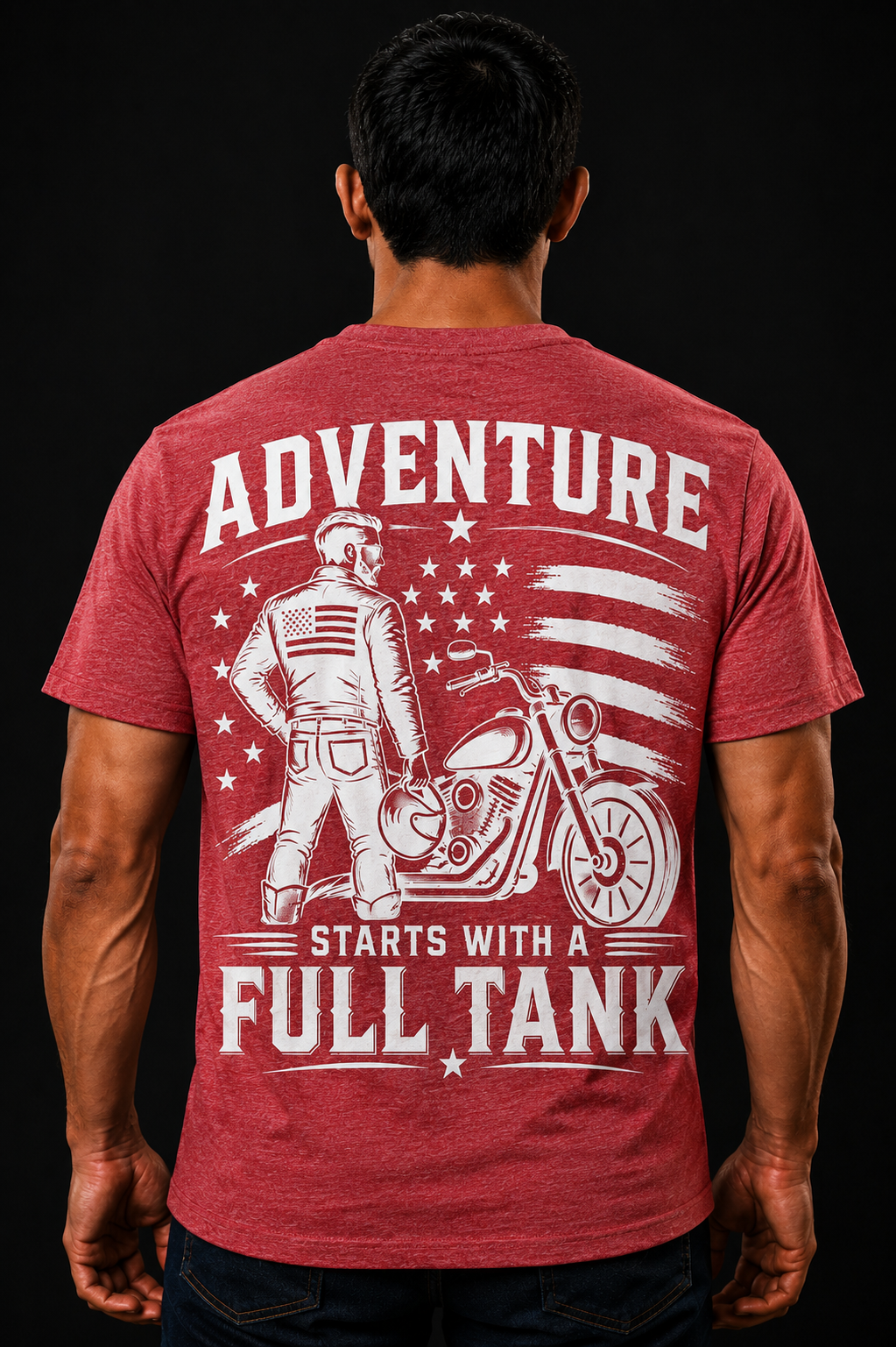 Men's Short Sleeve Tee - Adventure Starts with a Full Tank