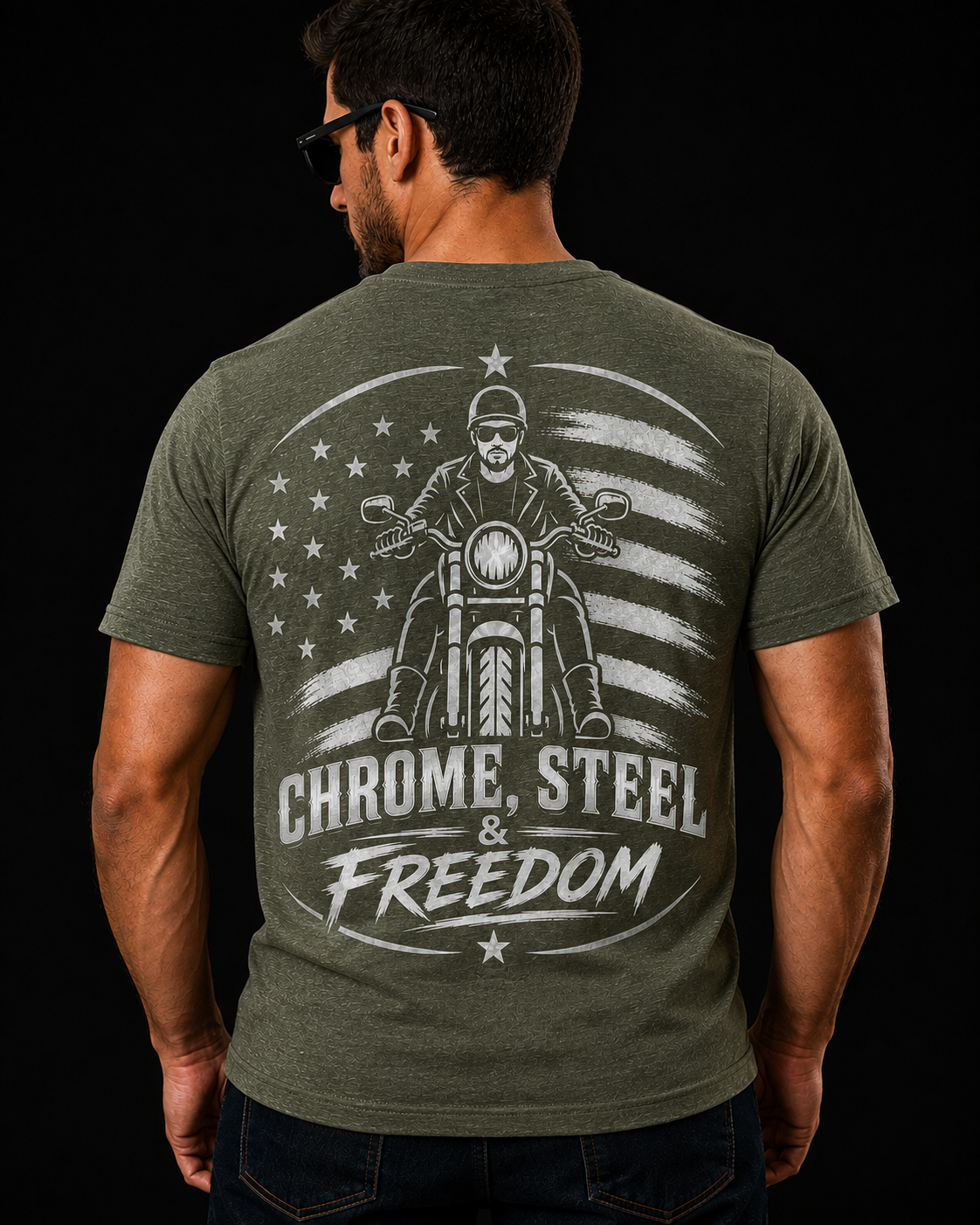 Men's Short Sleeve Tee - Chrome, Steel & Freedom
