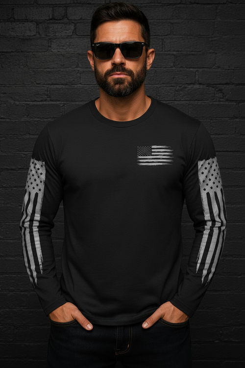 American Thunder Men's Reflective Long Sleeve Shirt