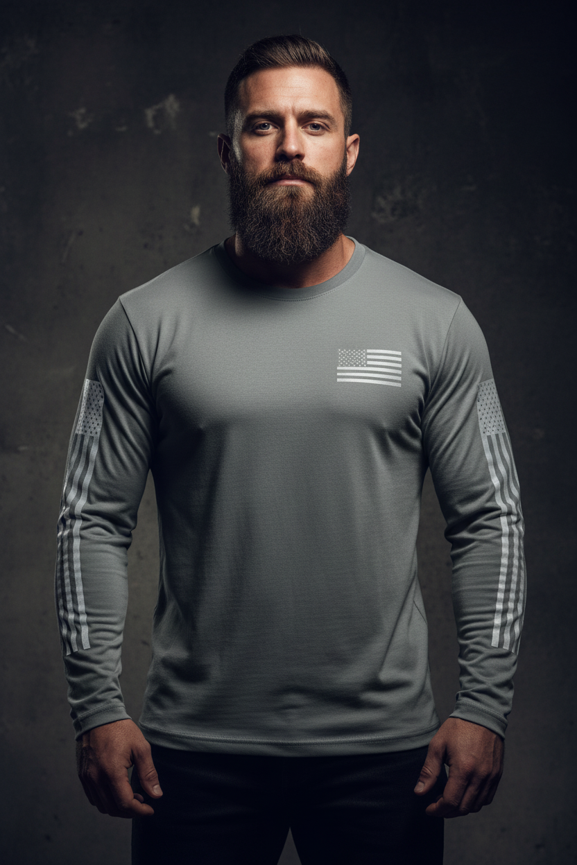 Fueled by Freedom Men's Reflective Long Sleeve Shirt