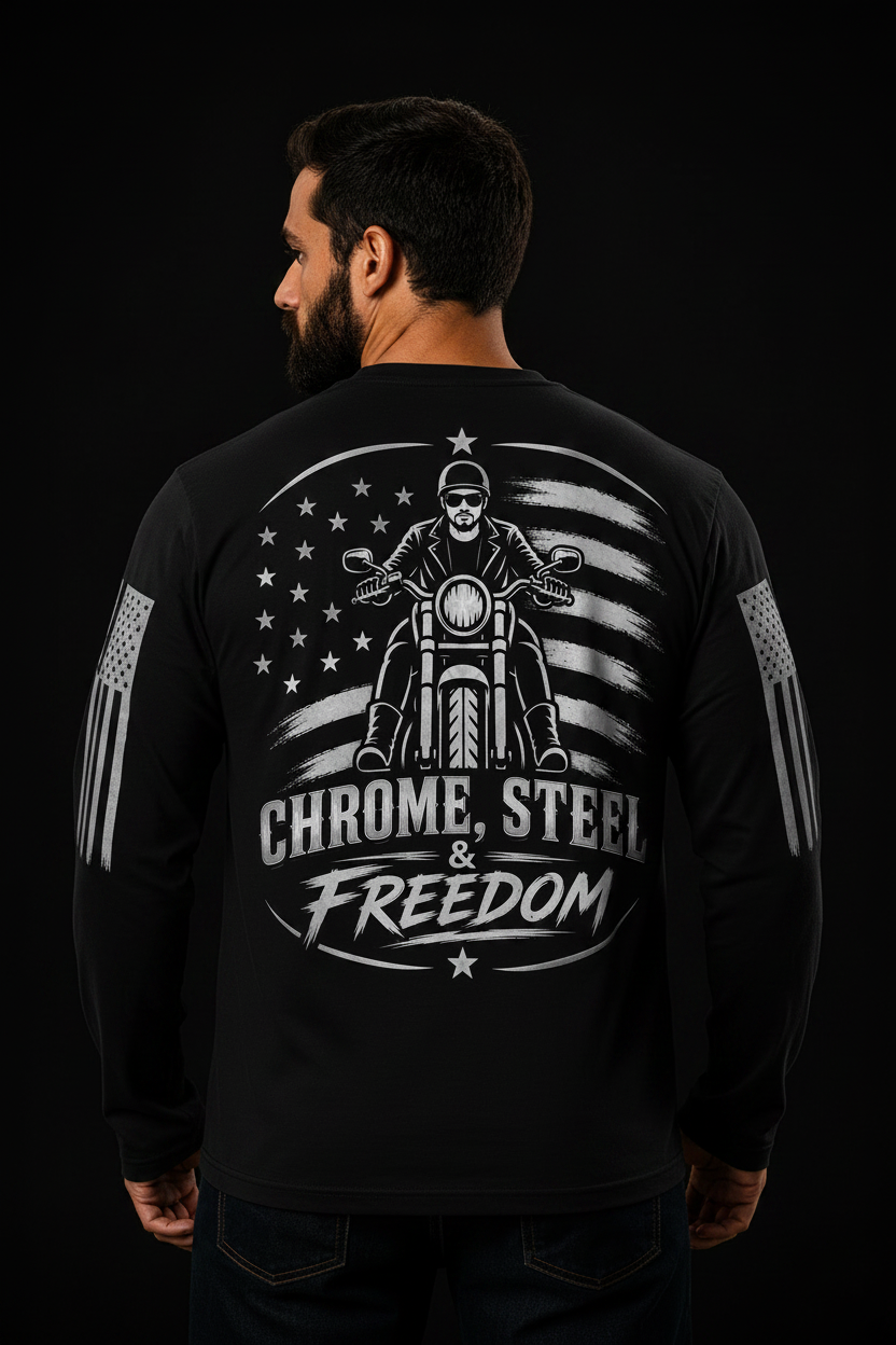 Chrome Steel Freedom Black - Back