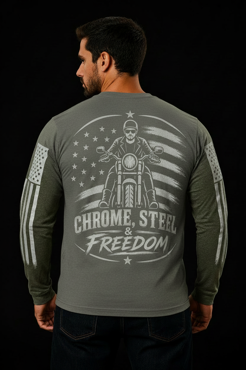 Chrome Steel Freedom Concrete Gray - Back