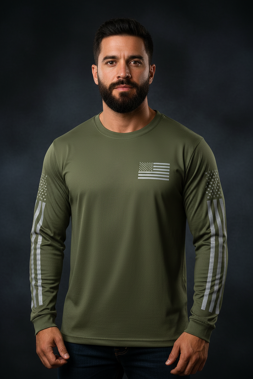Fueled by Freedom Olive Green - Front