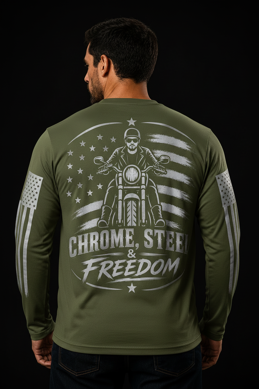 Chrome Steel Freedom Olive Green - Back