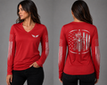 Women's Long Sleeve Reflective Tee - American Thunder
