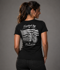 Fueled by Freedom reflective women's patriotic biker t-shirt