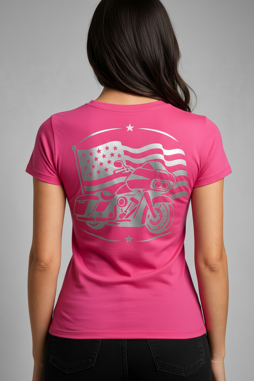 Chrome Dreams Reflective Women's V-Neck Tee