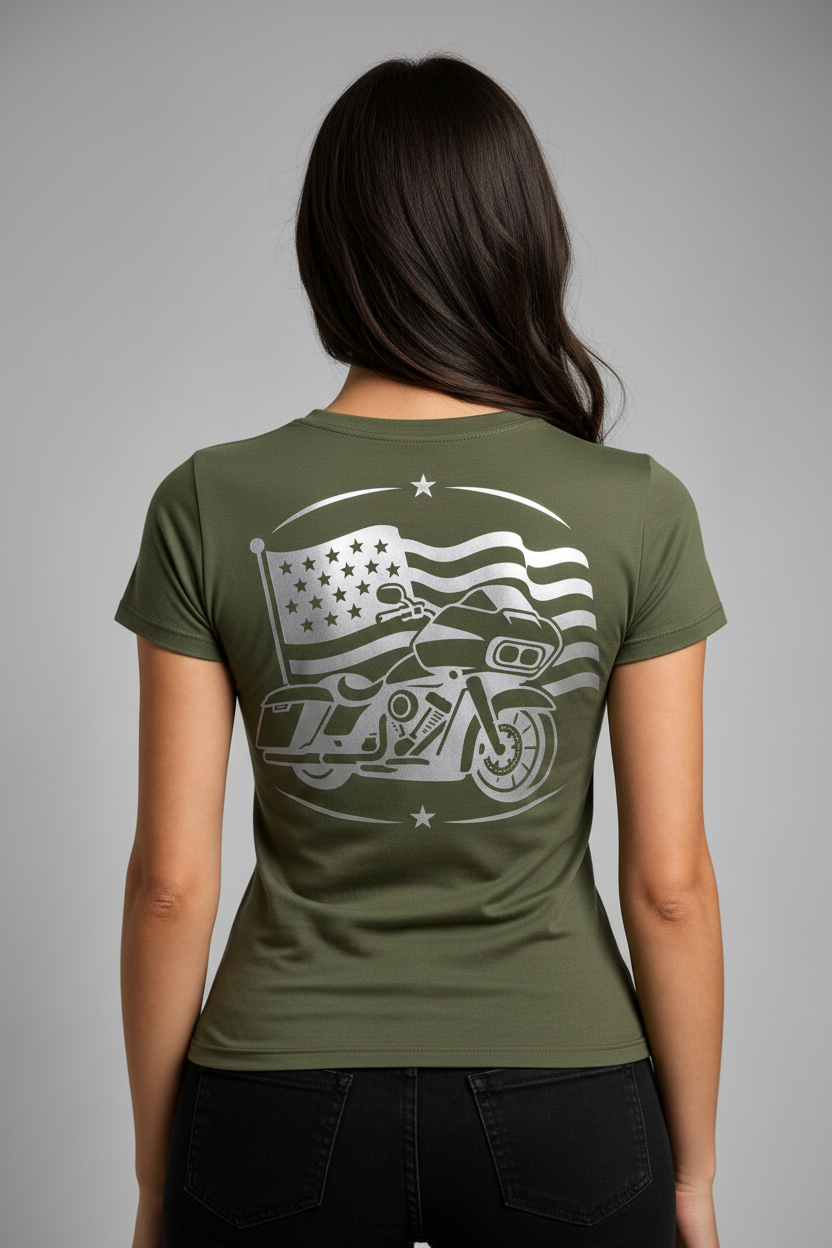 Chrome Dreams Reflective Women's V-Neck Tee