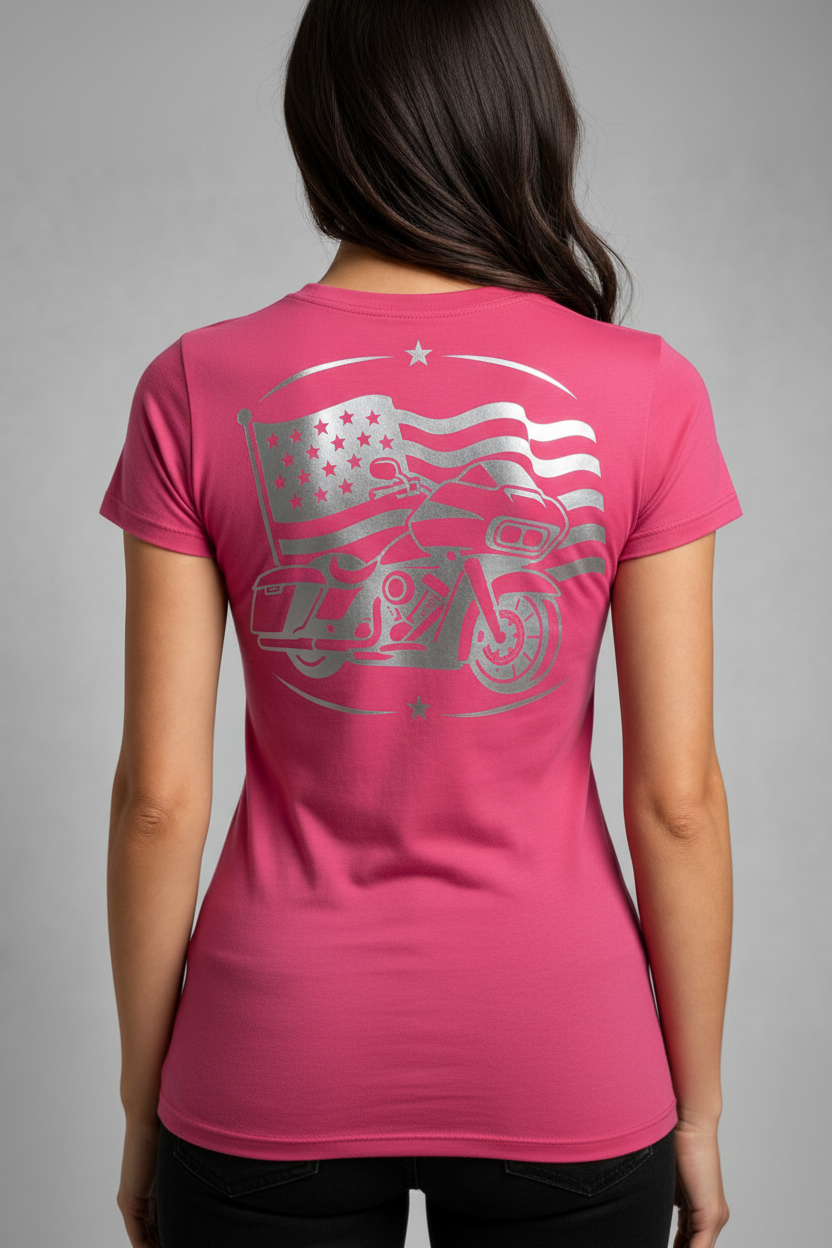Chrome Dreams Reflective Women's V-Neck Tee