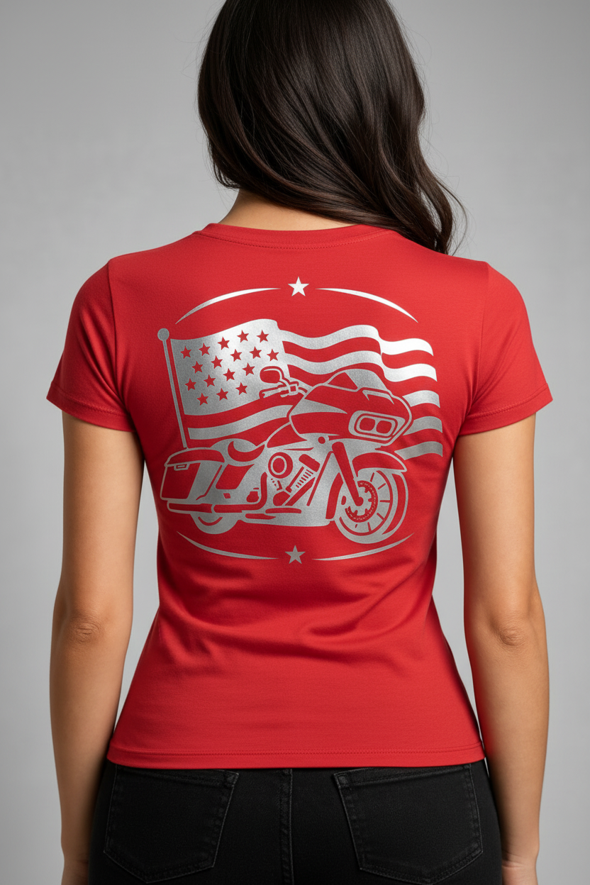Chrome Dreams Reflective Women's V-Neck Tee