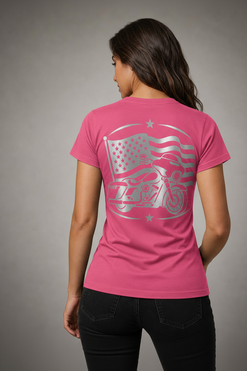 Street Beauty Reflective Women's V-Neck Tee