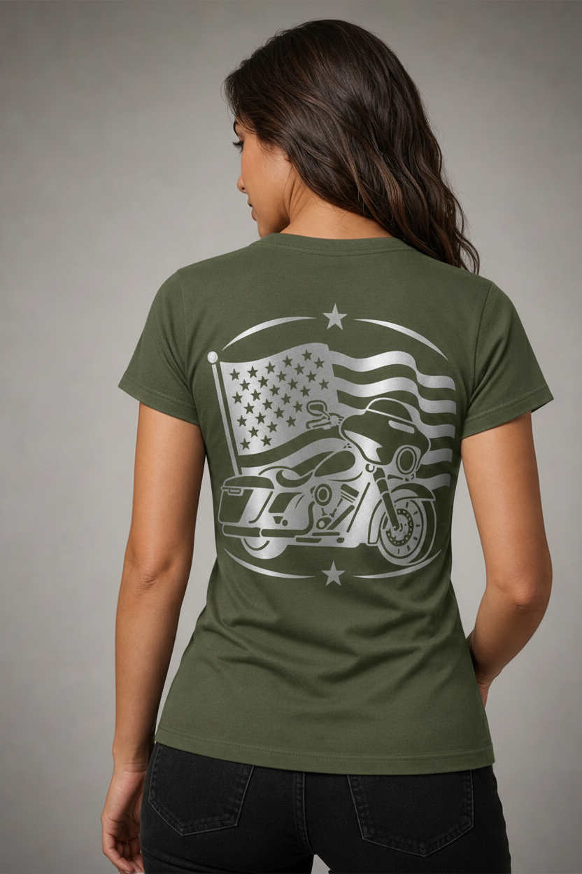 Street Beauty Reflective Women's V-Neck Tee