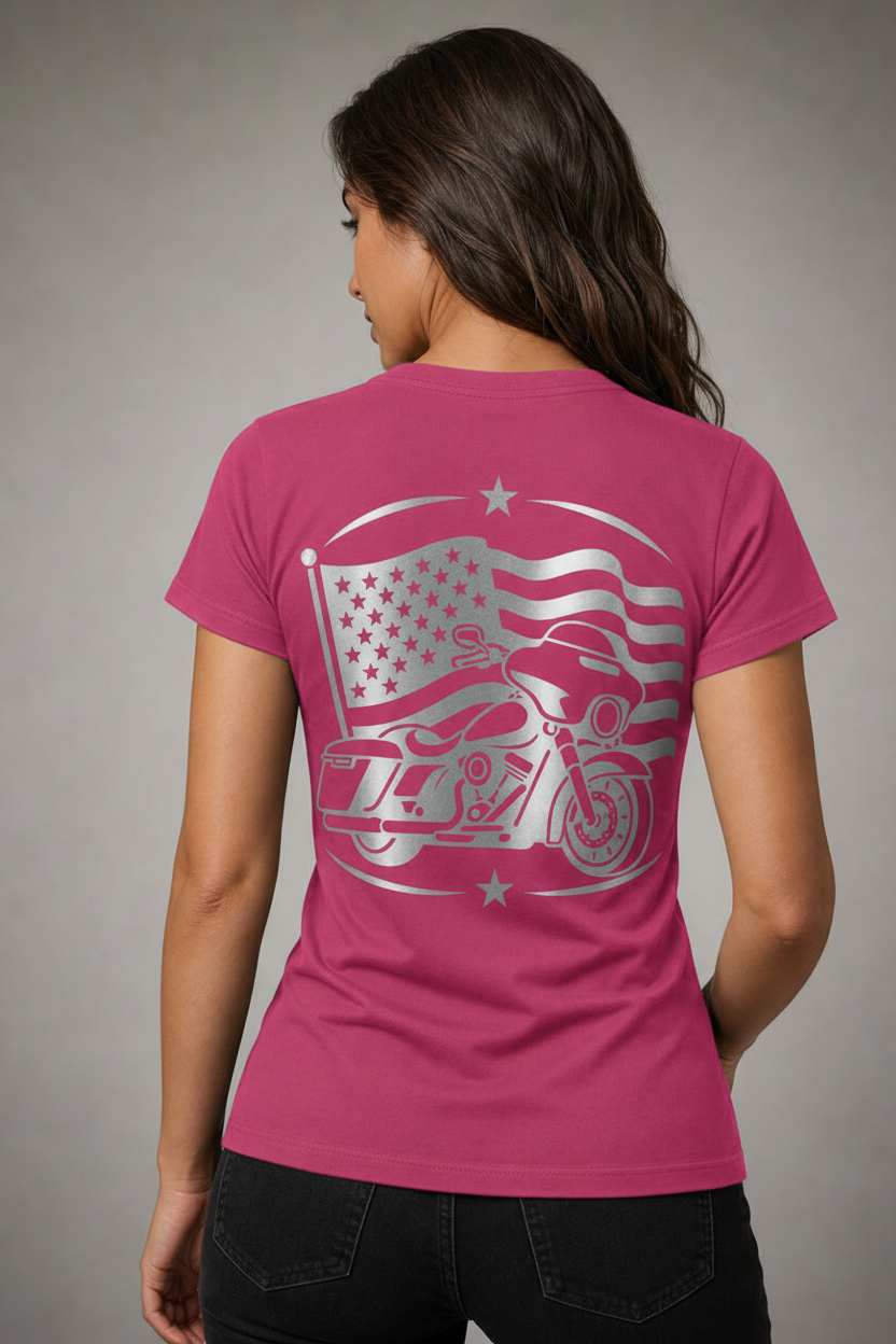 Street Beauty Reflective Women's V-Neck Tee