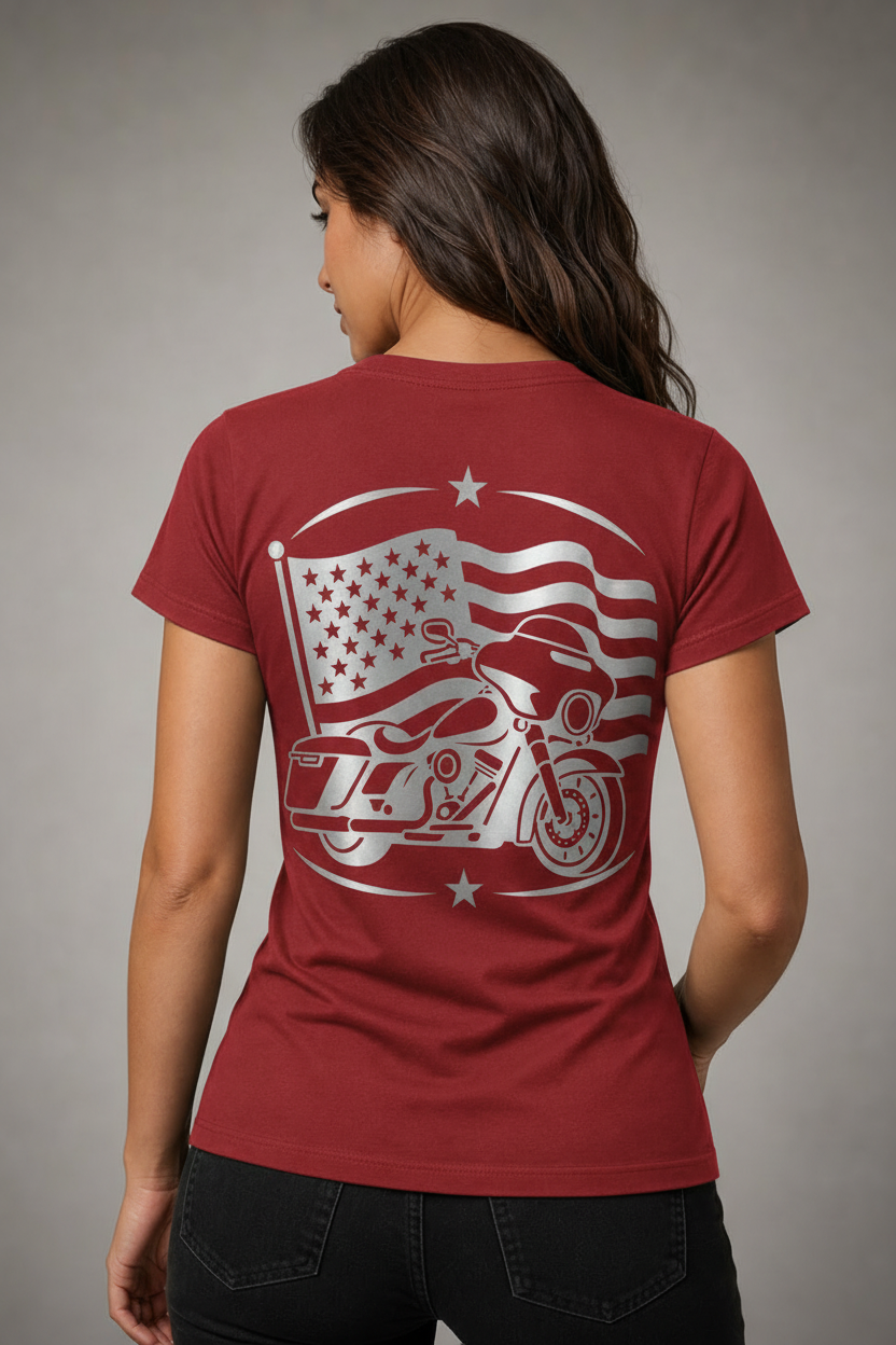 Street Beauty Reflective Women's V-Neck Tee