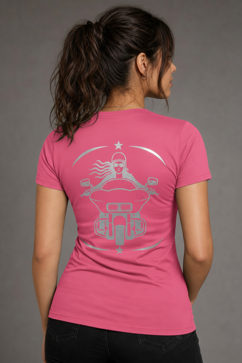 Road Queen Reflective Women's V-Neck Tee