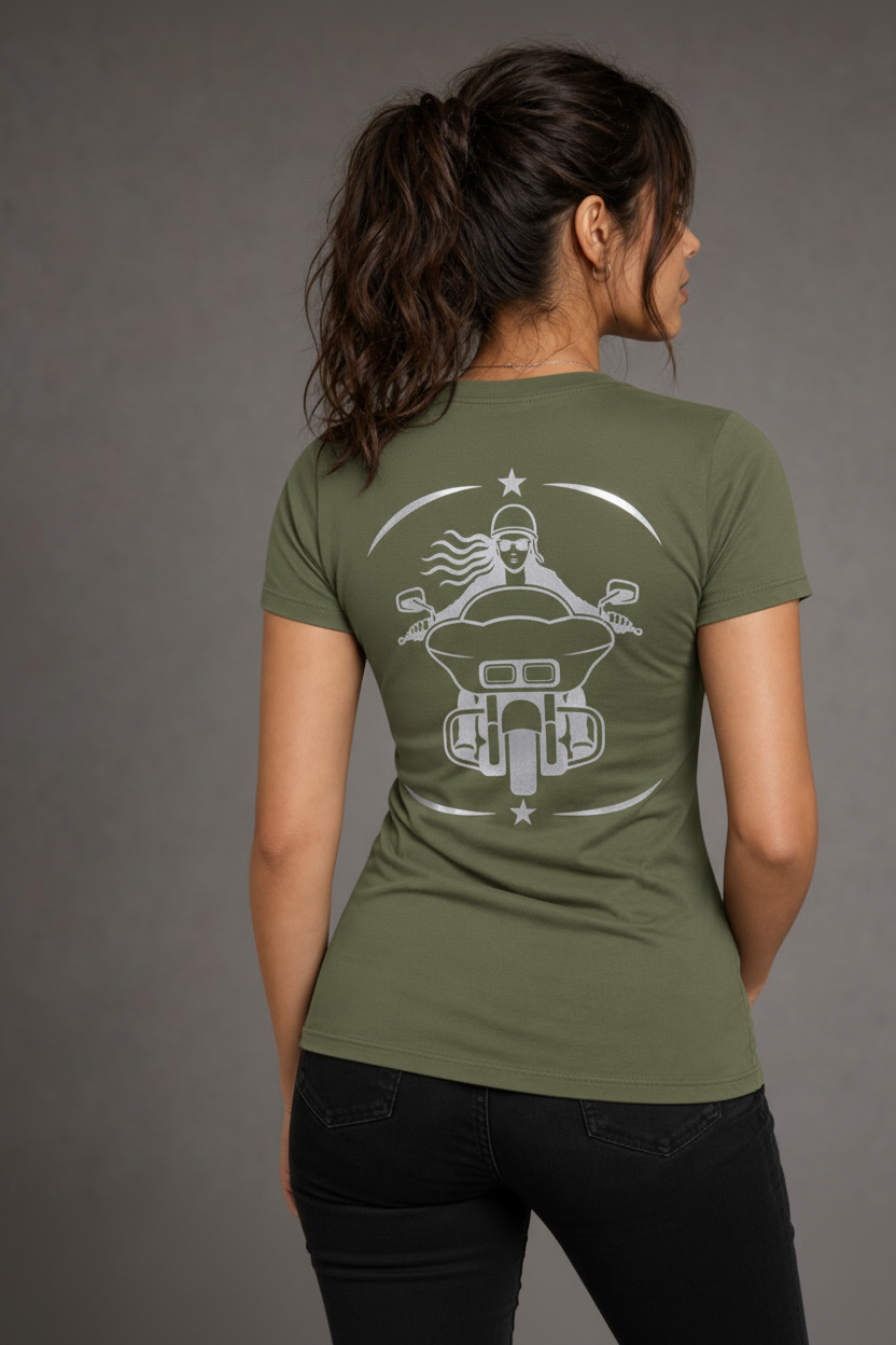 Road Queen Reflective Women's V-Neck Tee