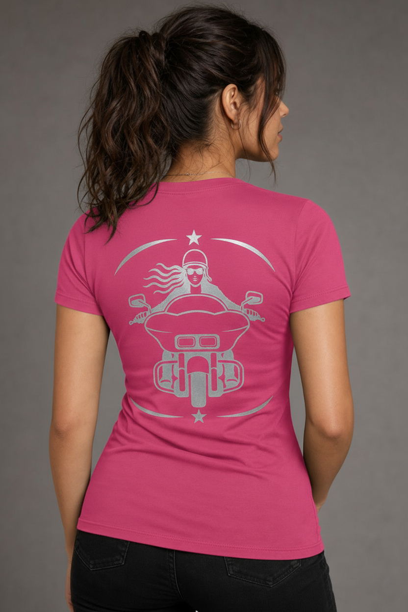 Road Queen Reflective Women's V-Neck Tee