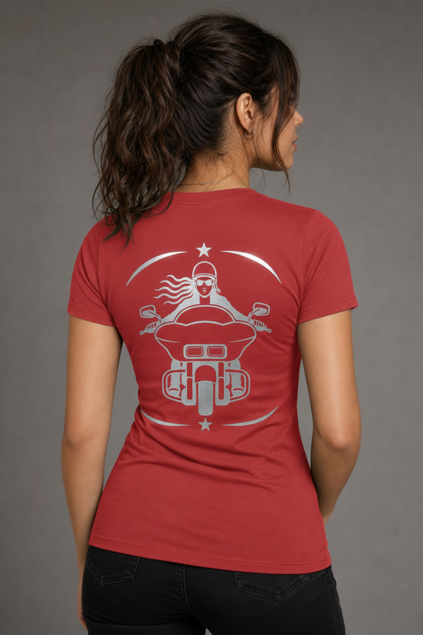 Road Queen Reflective Women's V-Neck Tee