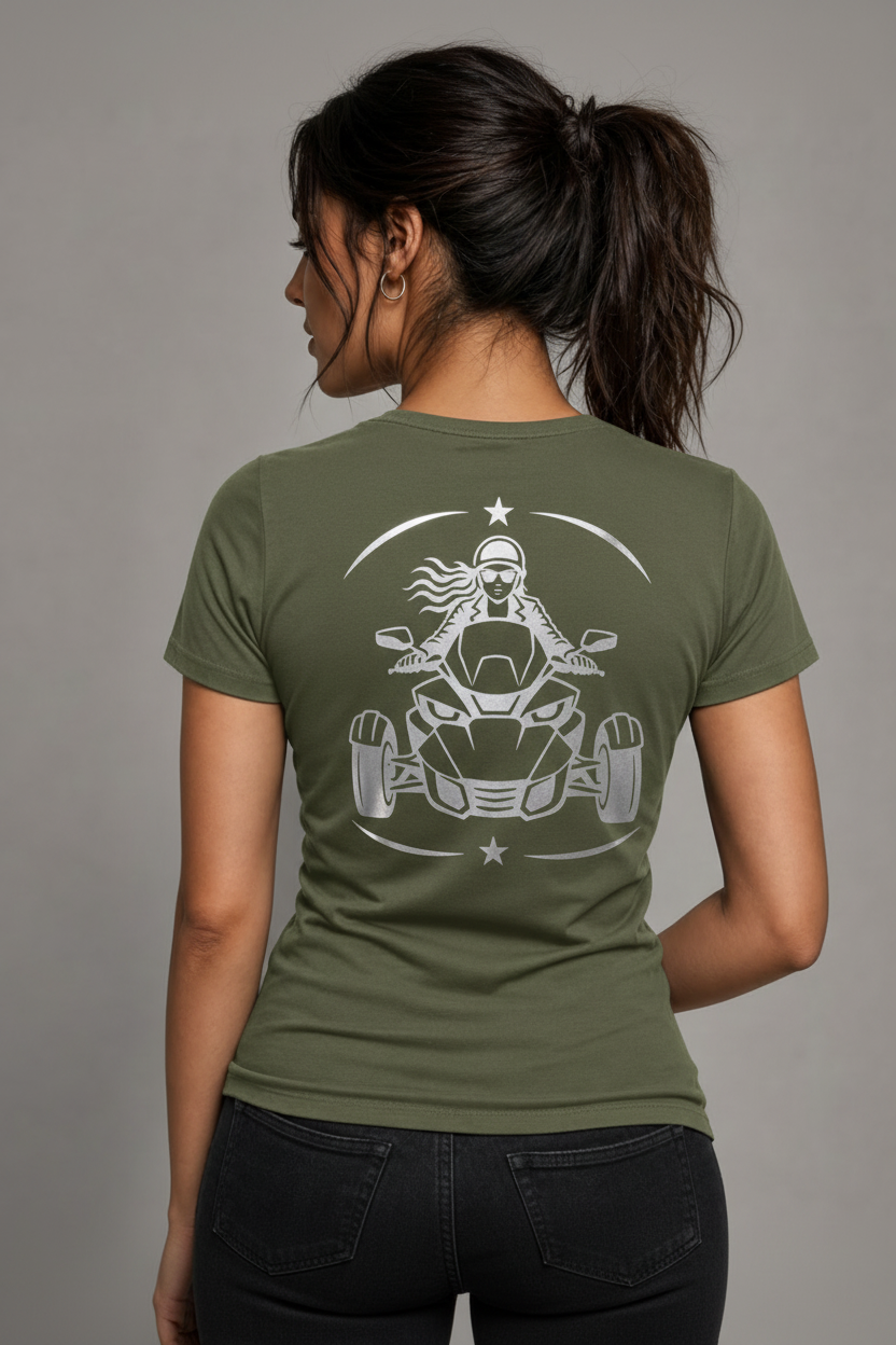 Ride Beyond Reflective Women's V-Neck Tee