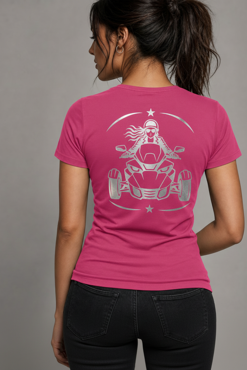 Ride Beyond Reflective Women's V-Neck Tee