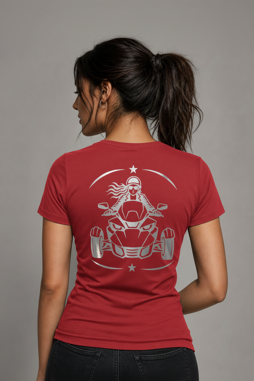 Ride Beyond Reflective Women's V-Neck Tee