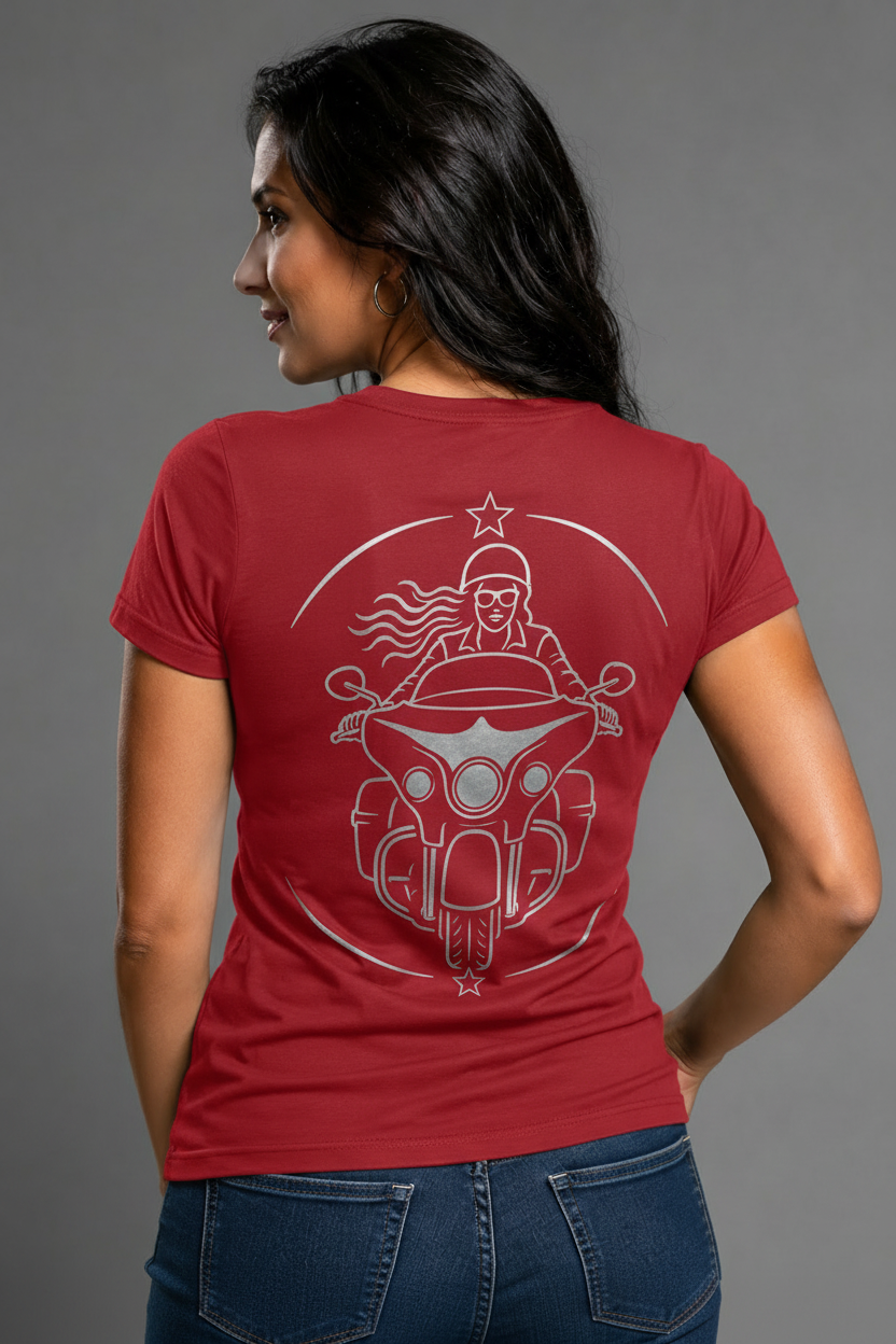 American Spirit Reflective Women's V-Neck Tee