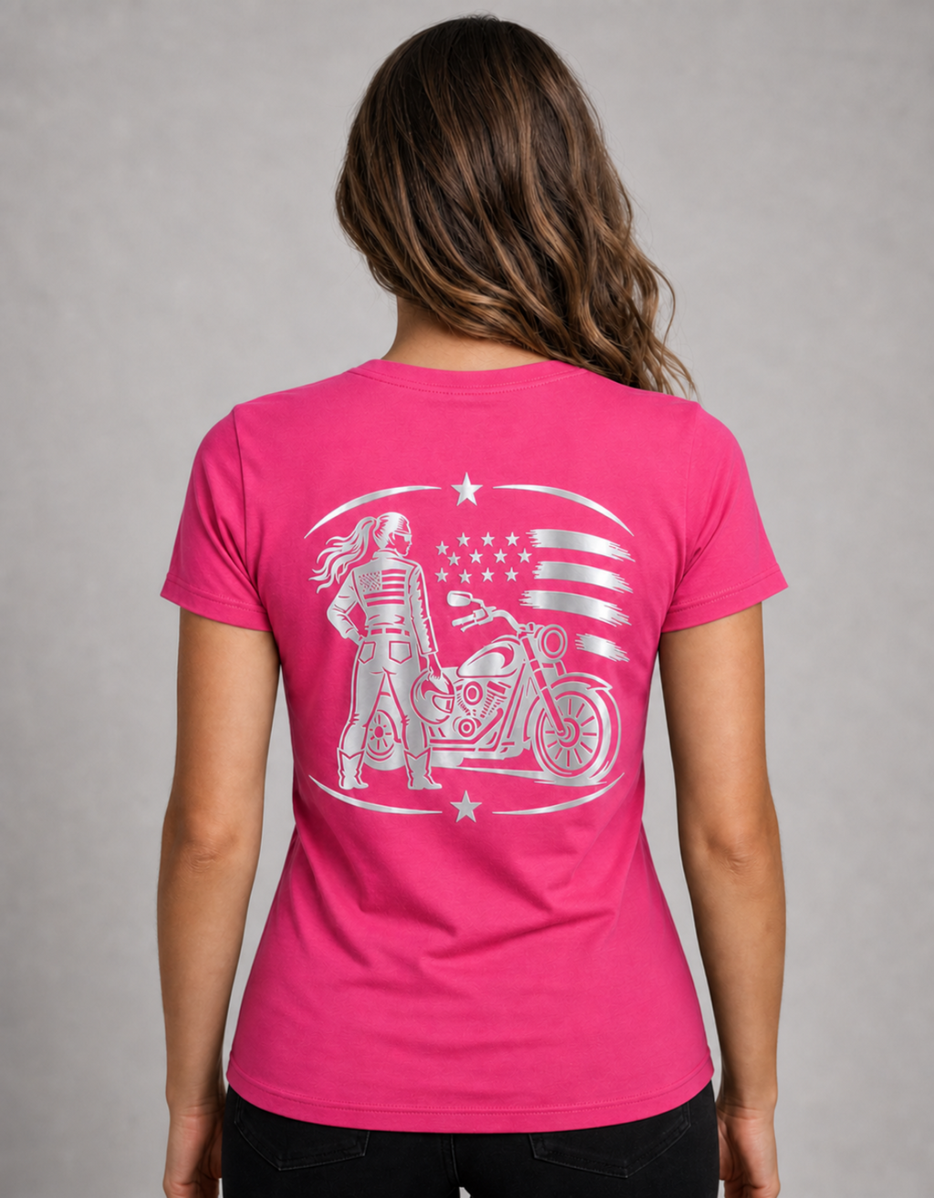 Freedom Machine Reflective Women's V-Neck Tee