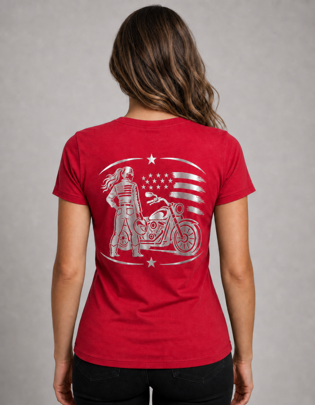 Freedom Machine Reflective Women's V-Neck Tee