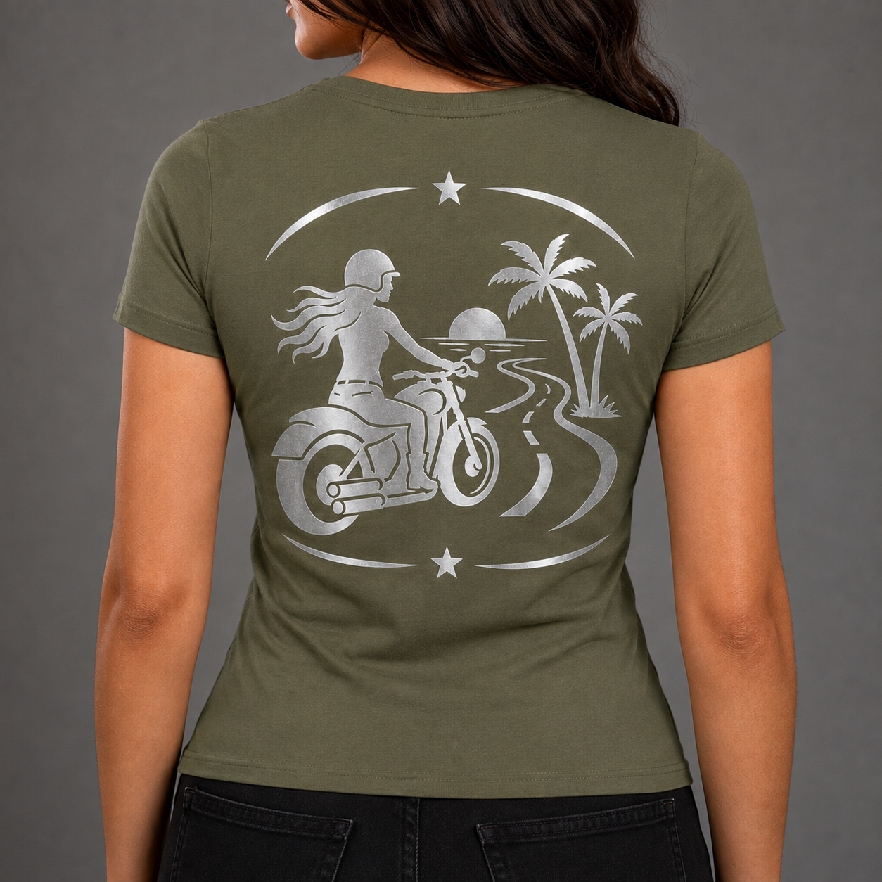 Endless Miles Reflective Women's V-Neck Tee