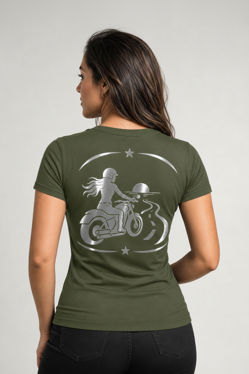 Asphalt Soul Reflective Women's V-Neck Tee