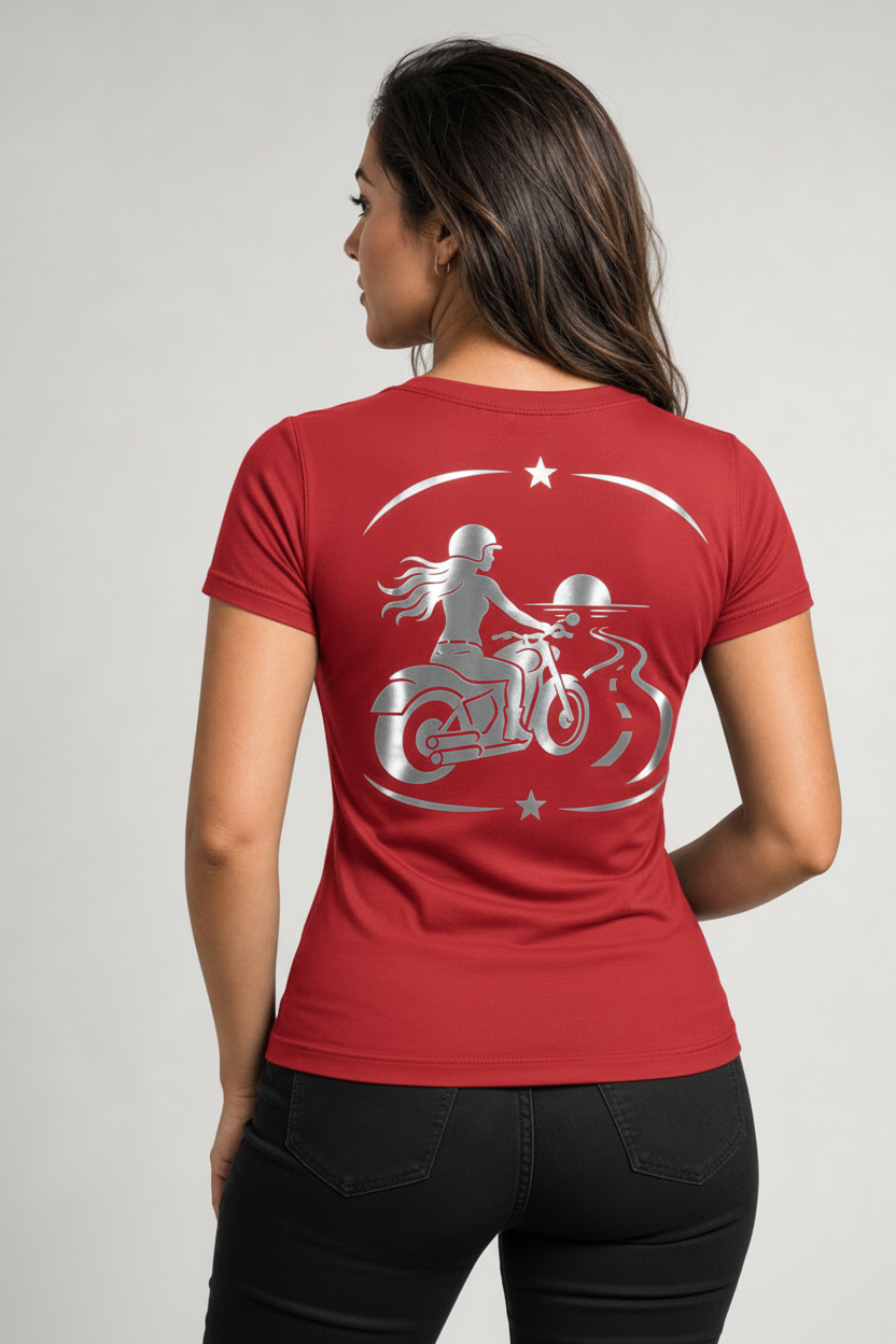 Asphalt Soul Reflective Women's V-Neck Tee